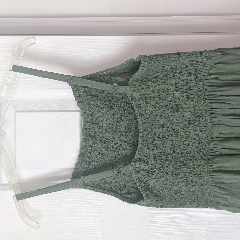 Square Neck Cotton Jumpsuit - Picture 3 of 5